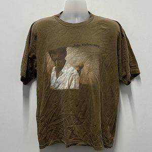 Vintage Oceanfront John Mellencamp Brown T-Shirt Size L
